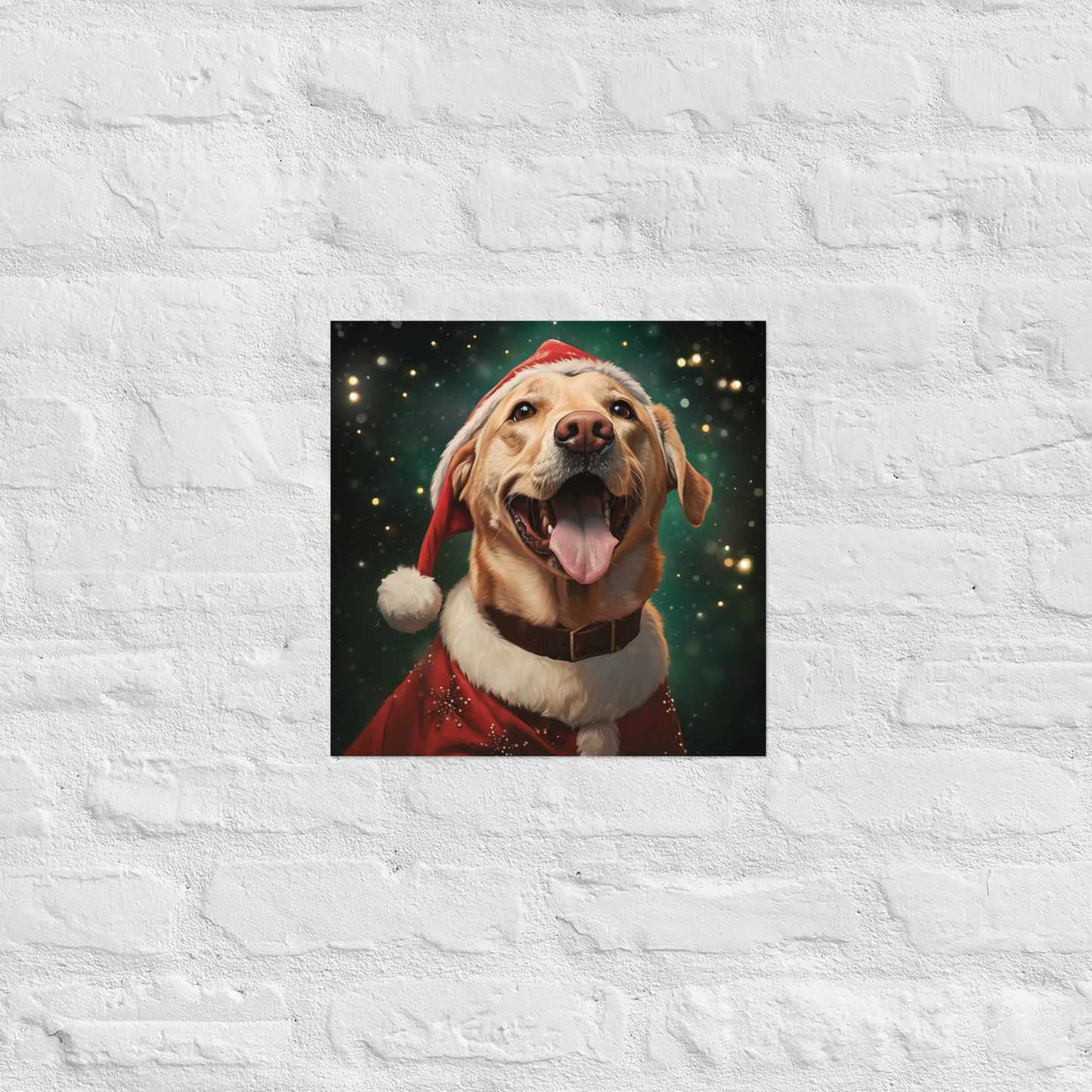 Labrador Retriever Christmas Poster