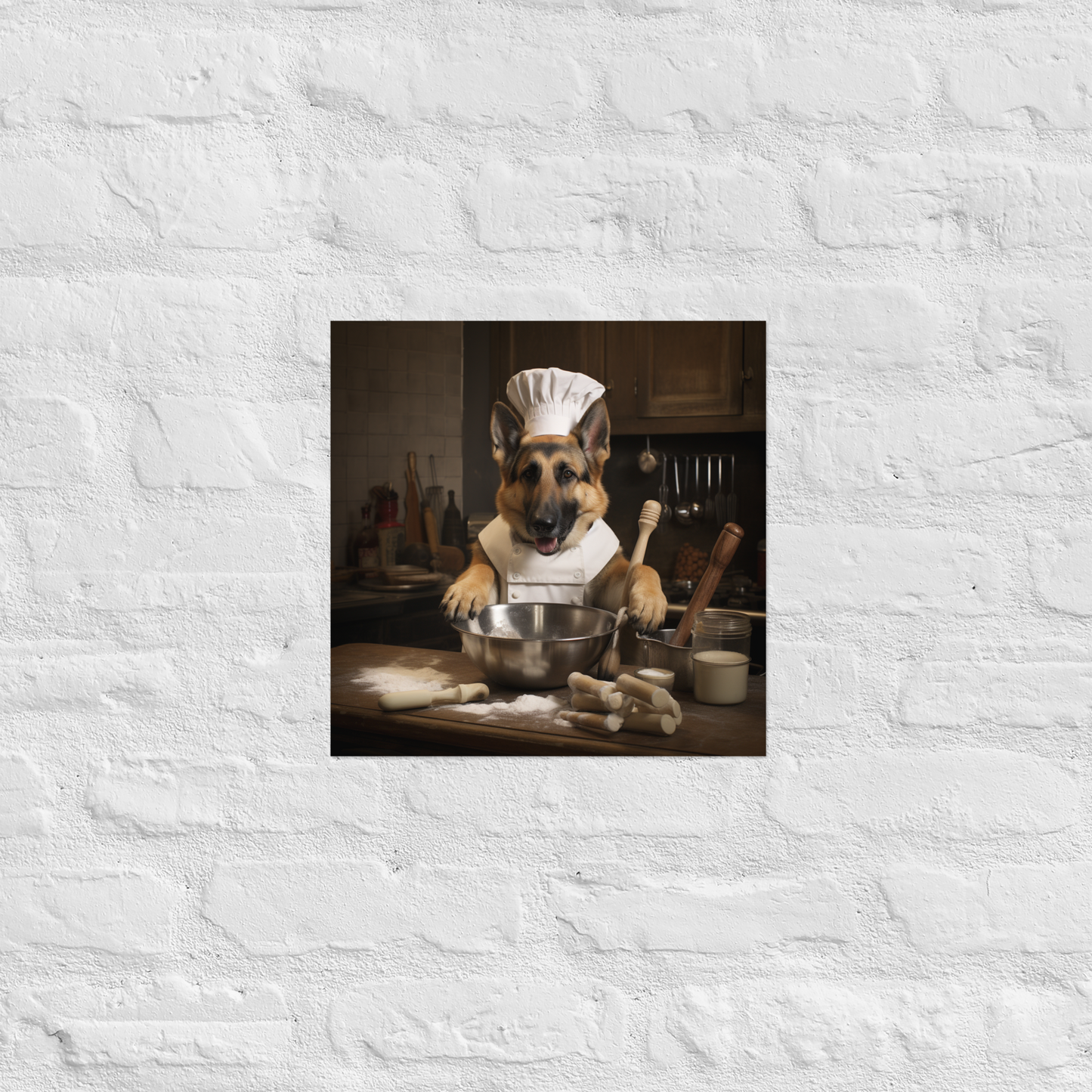 German Shepherd Chef Poster