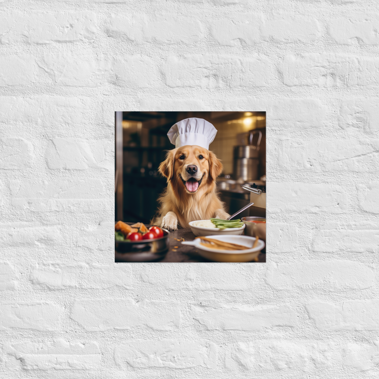 Golden Retriever Chef Poster