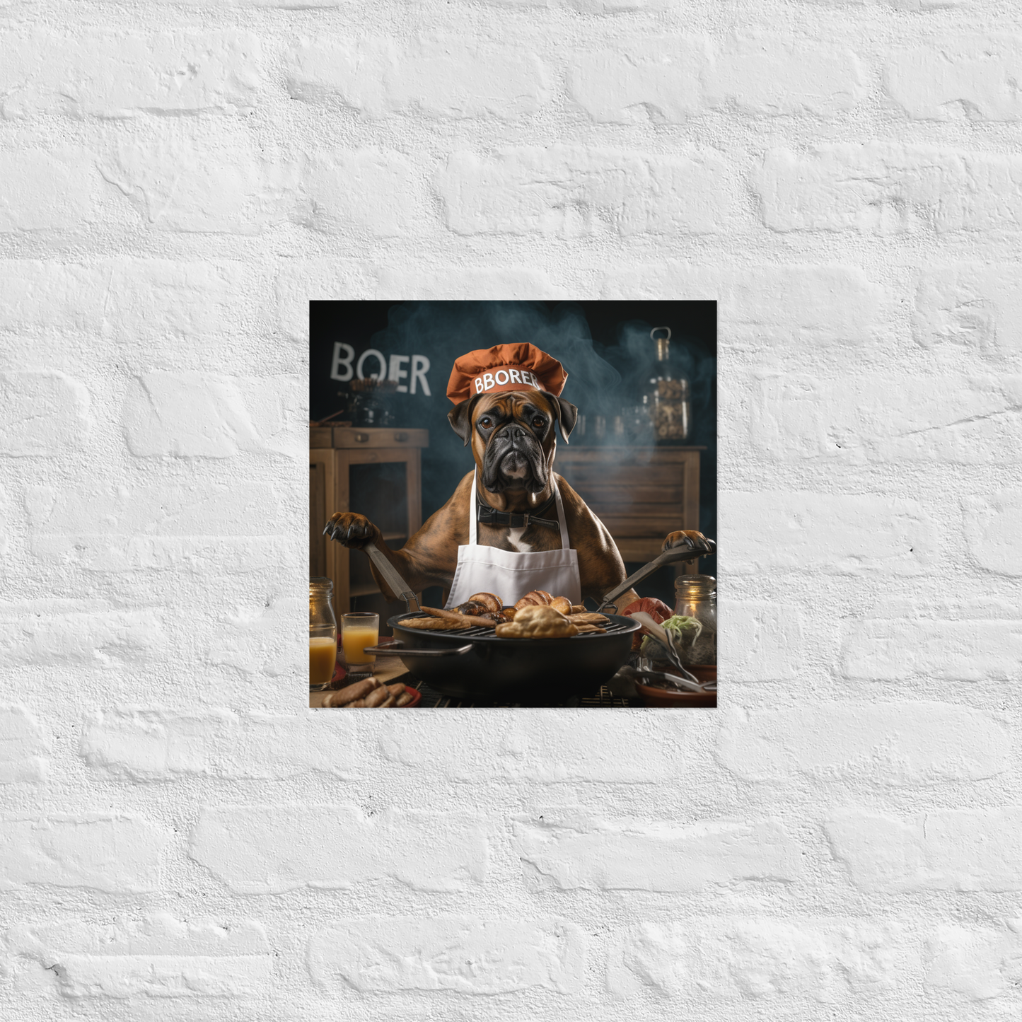 Boxer Chef Poster