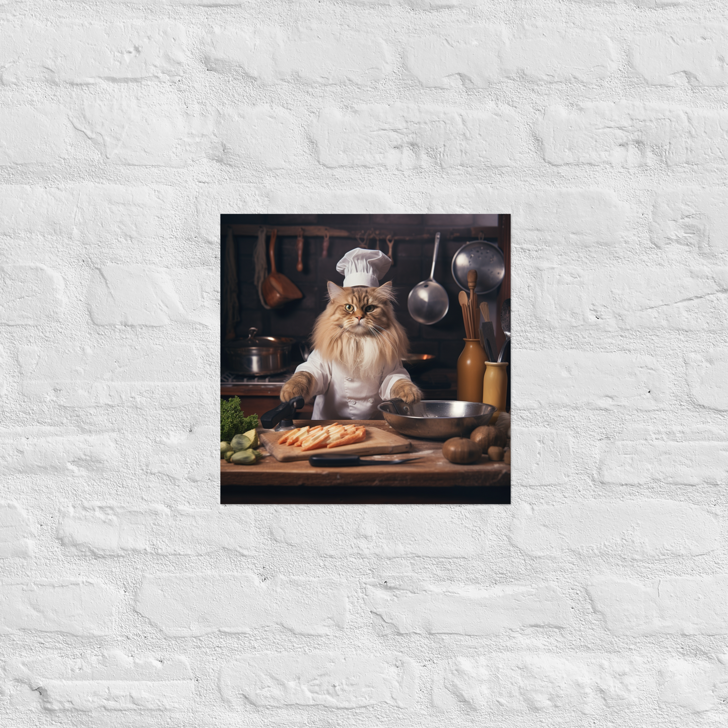 Maine Coon Chef Poster