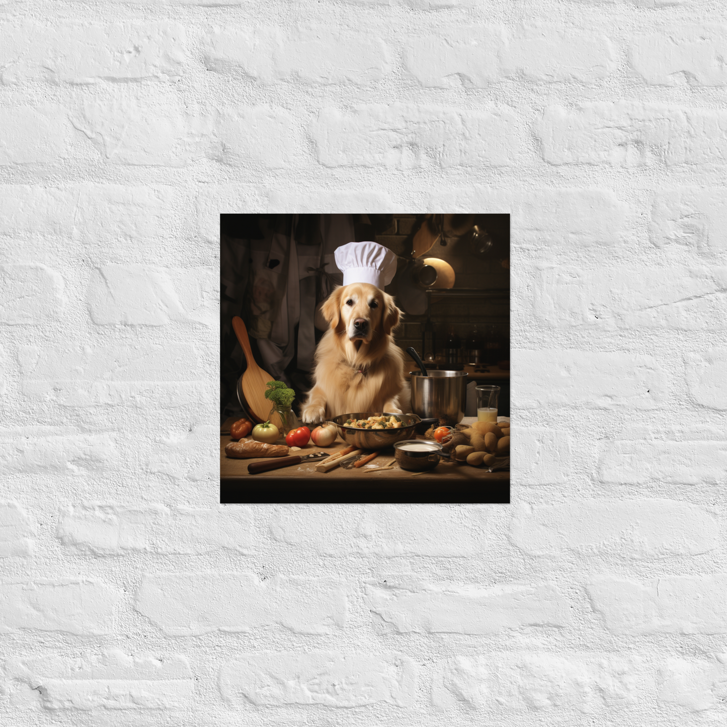 Golden Retriever Chef Poster