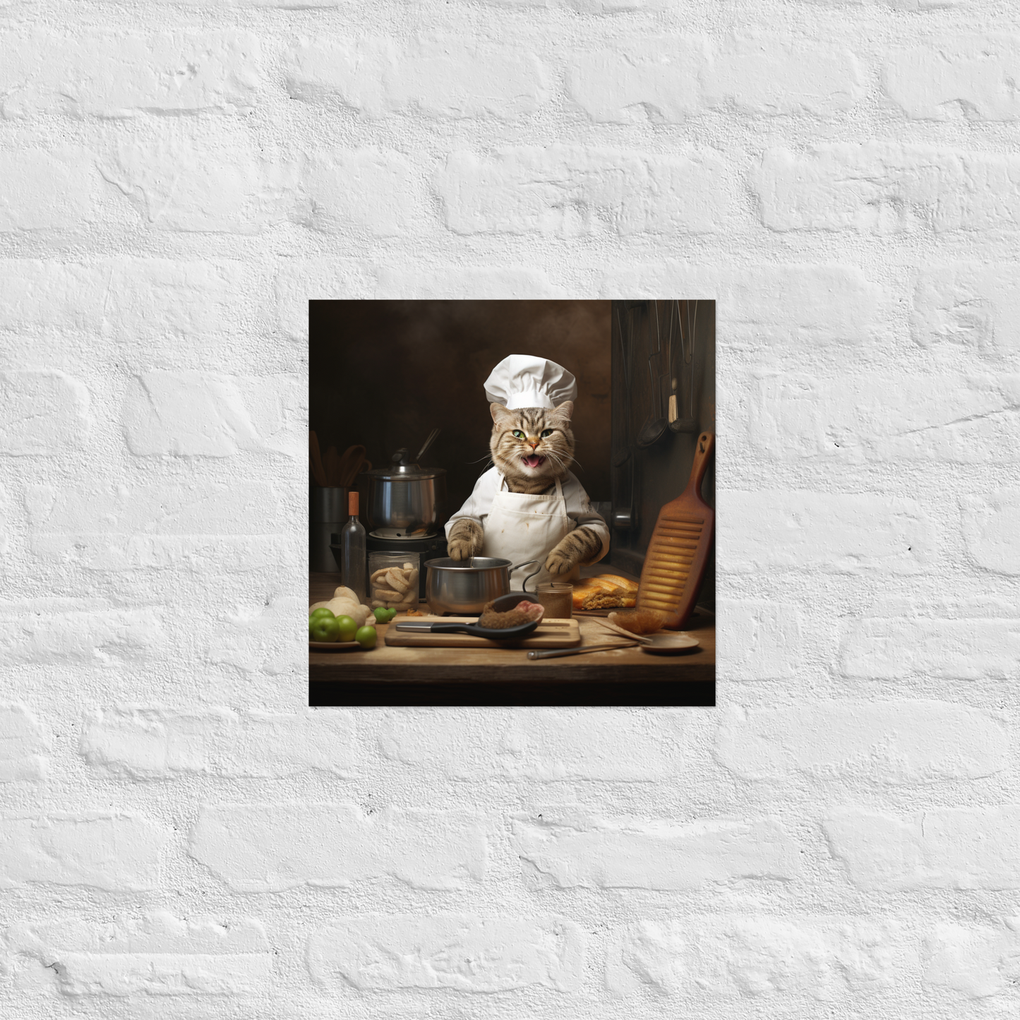 Domestic Shorthair Chef Poster