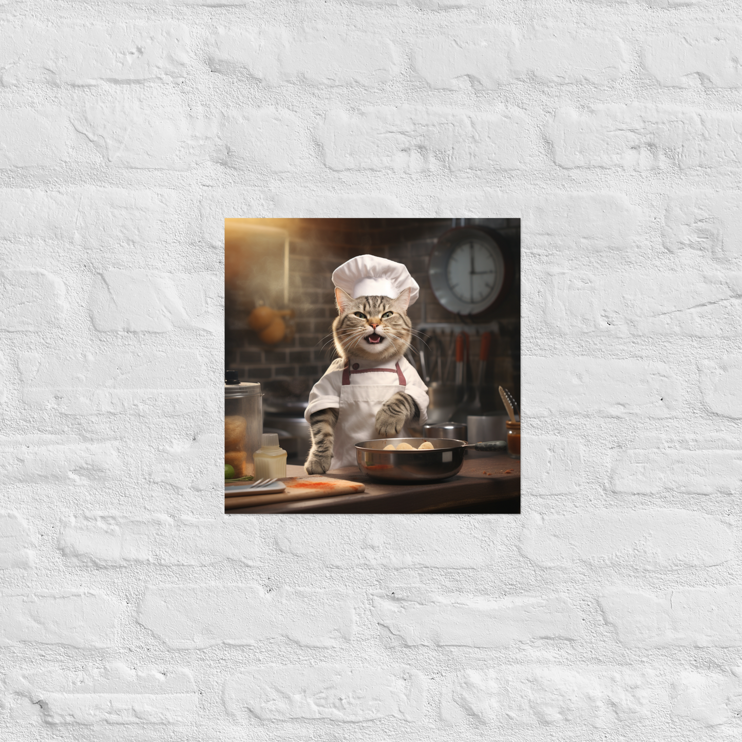 Domestic Shorthair Chef Poster