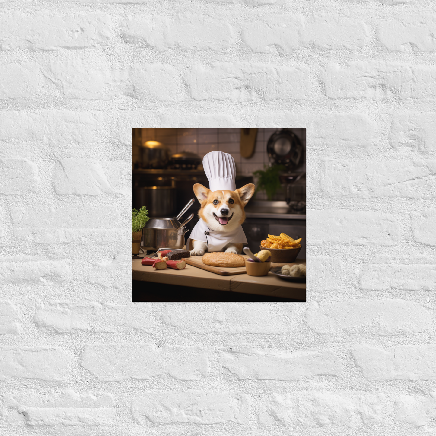 Pembroke Welsh Corgi Chef Poster