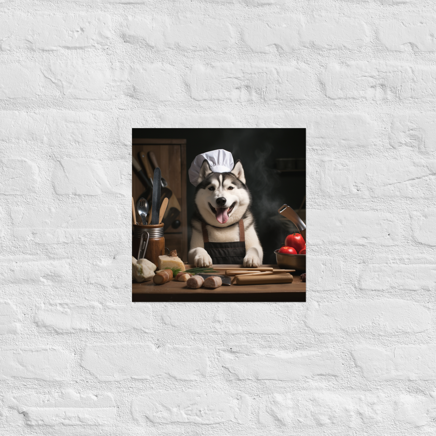 Siberian Husky Chef Poster