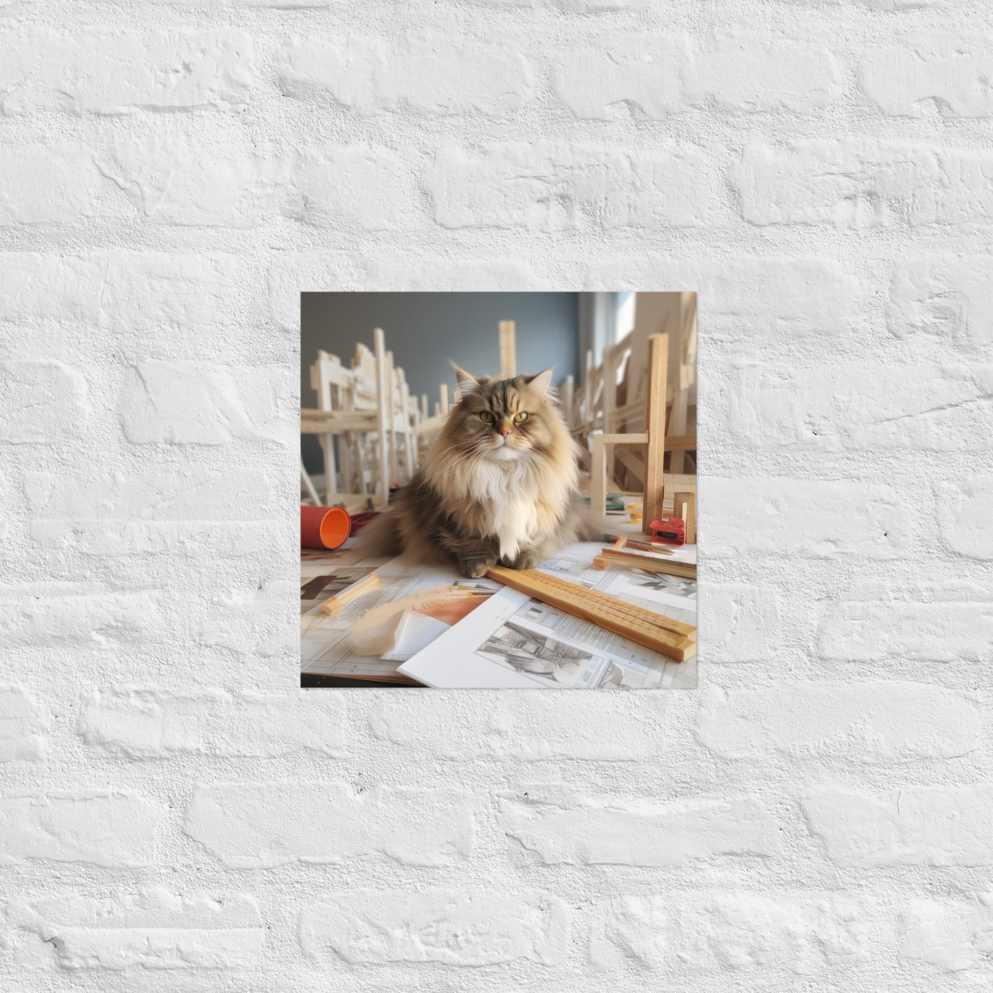 Maine Coon Architect Poster