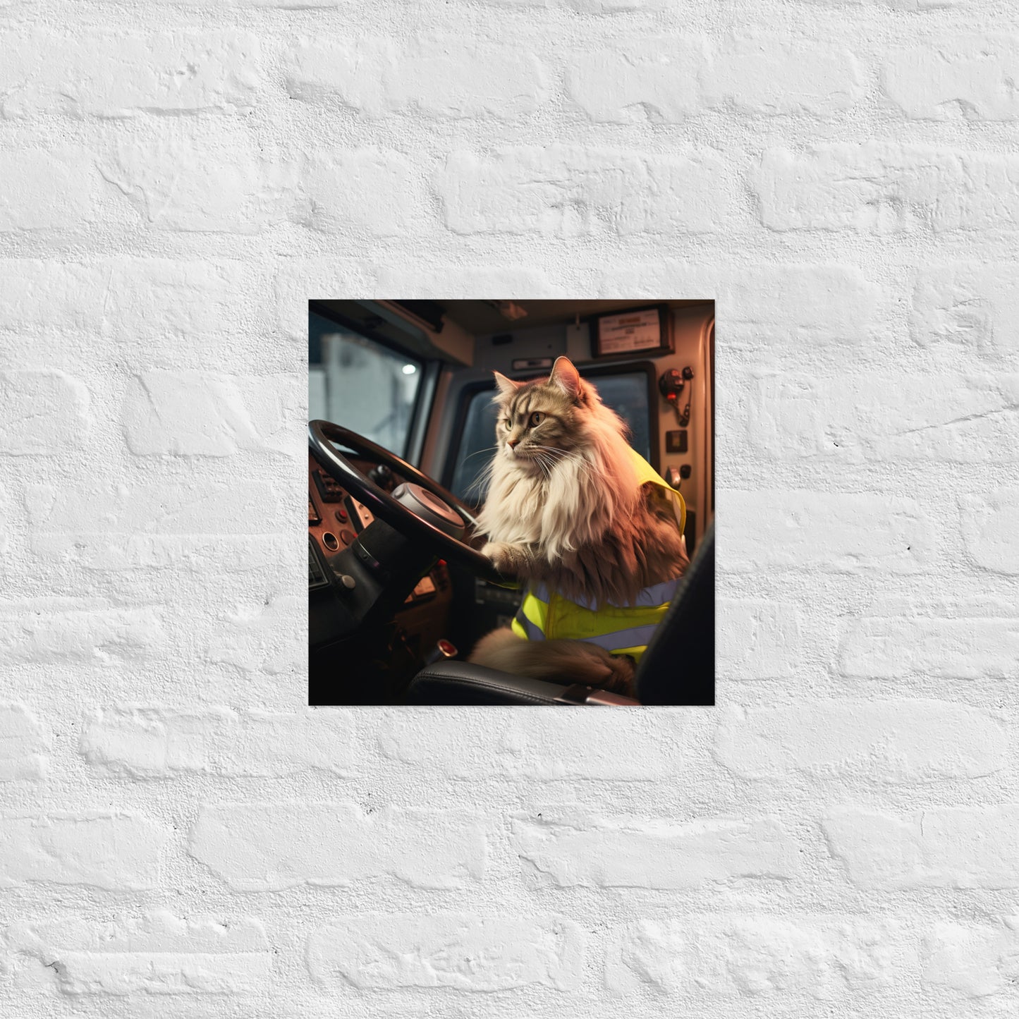 Maine Coon Bus Driver Poster