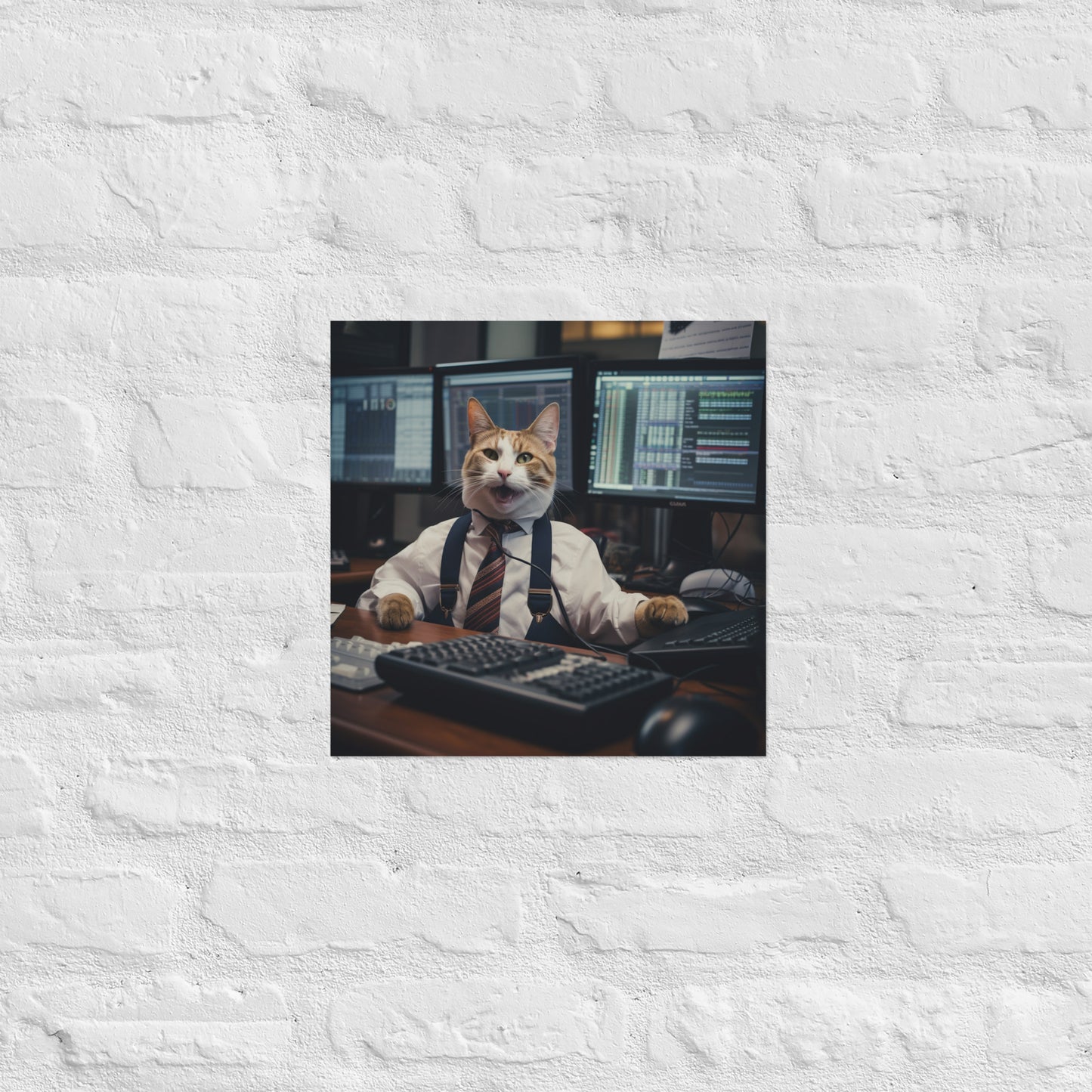 Domestic Shorthair Stock Trader Poster