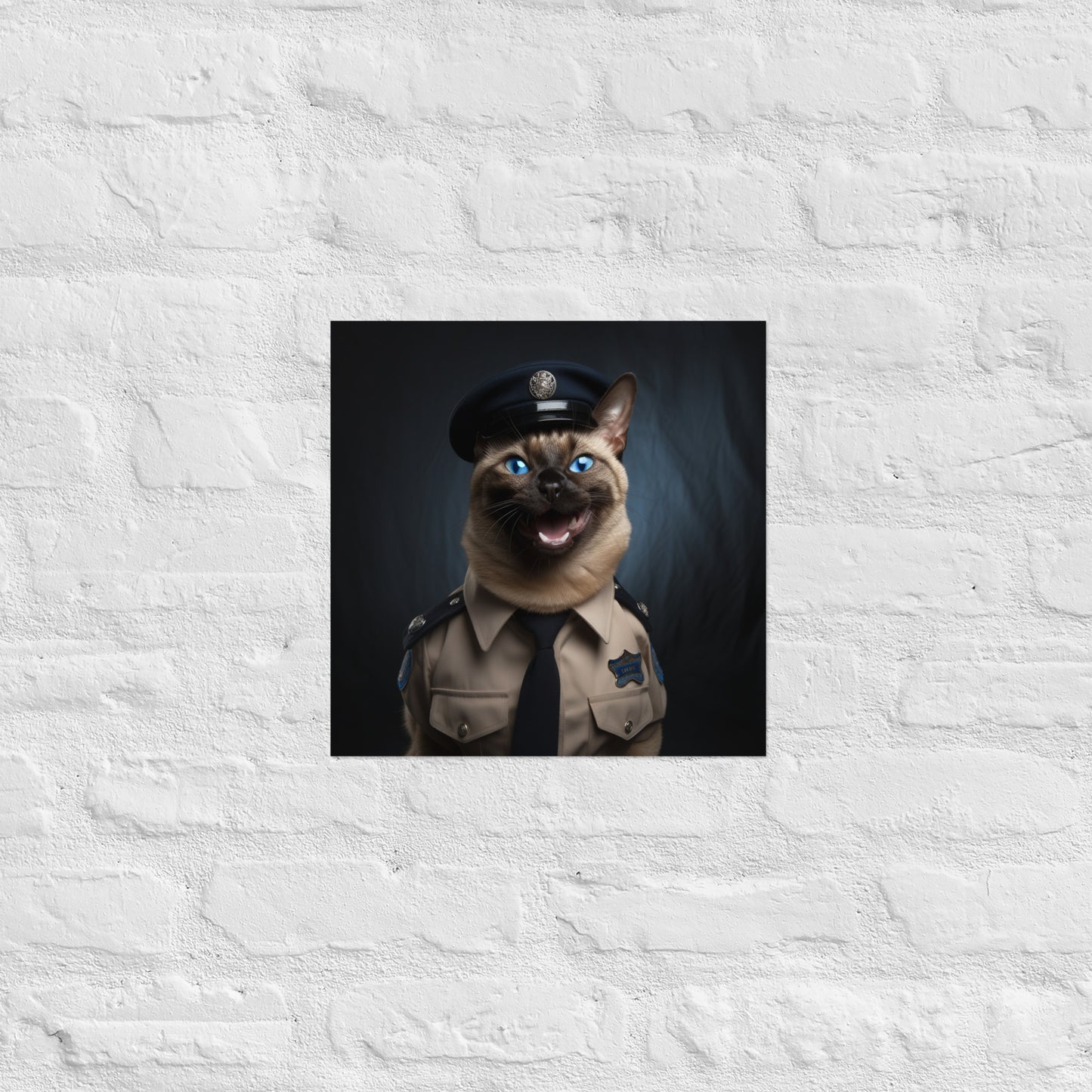 Siamese Police Officer Poster