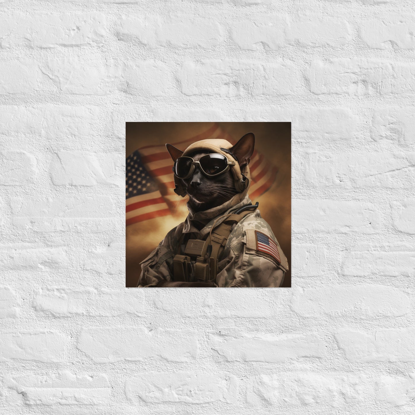 Siamese Military Person Poster