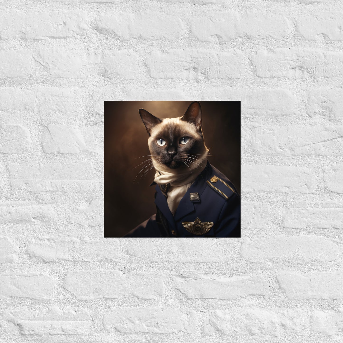 Siamese Air Force Officer Poster