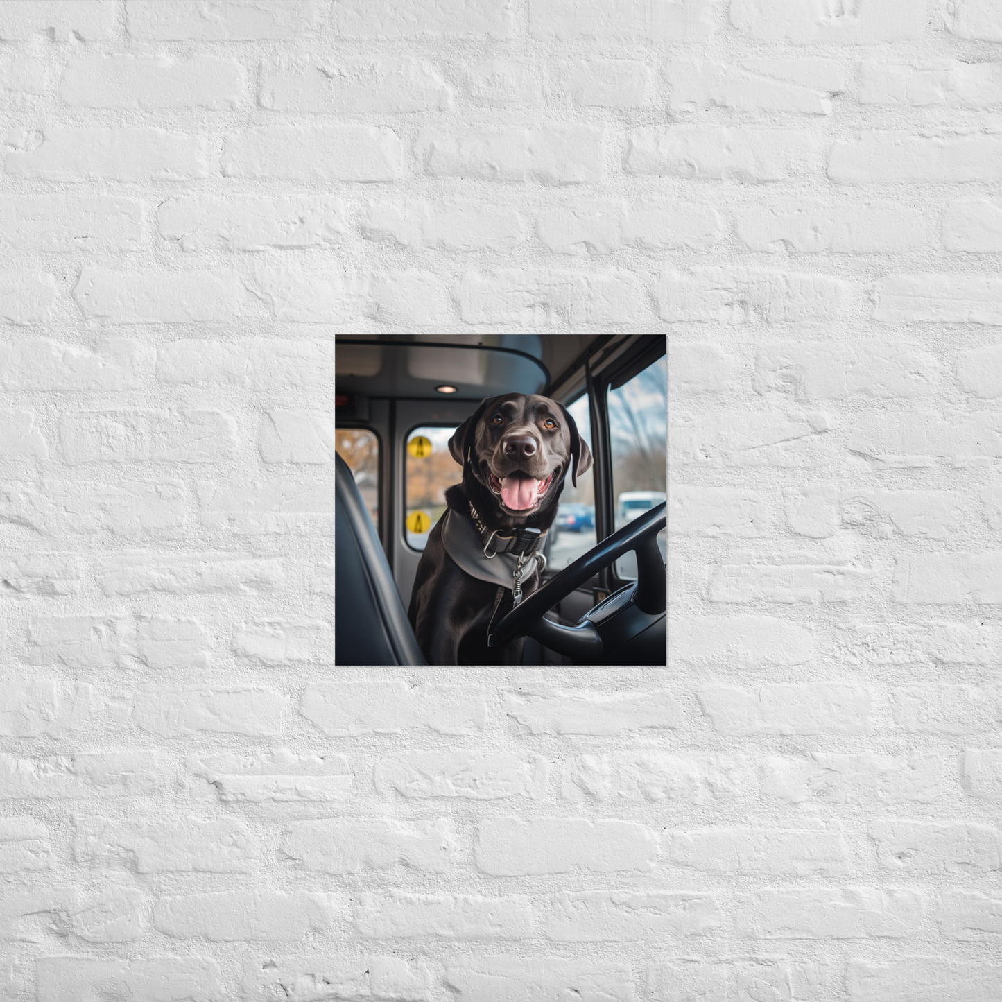 Labrador Retriever Bus Driver Poster