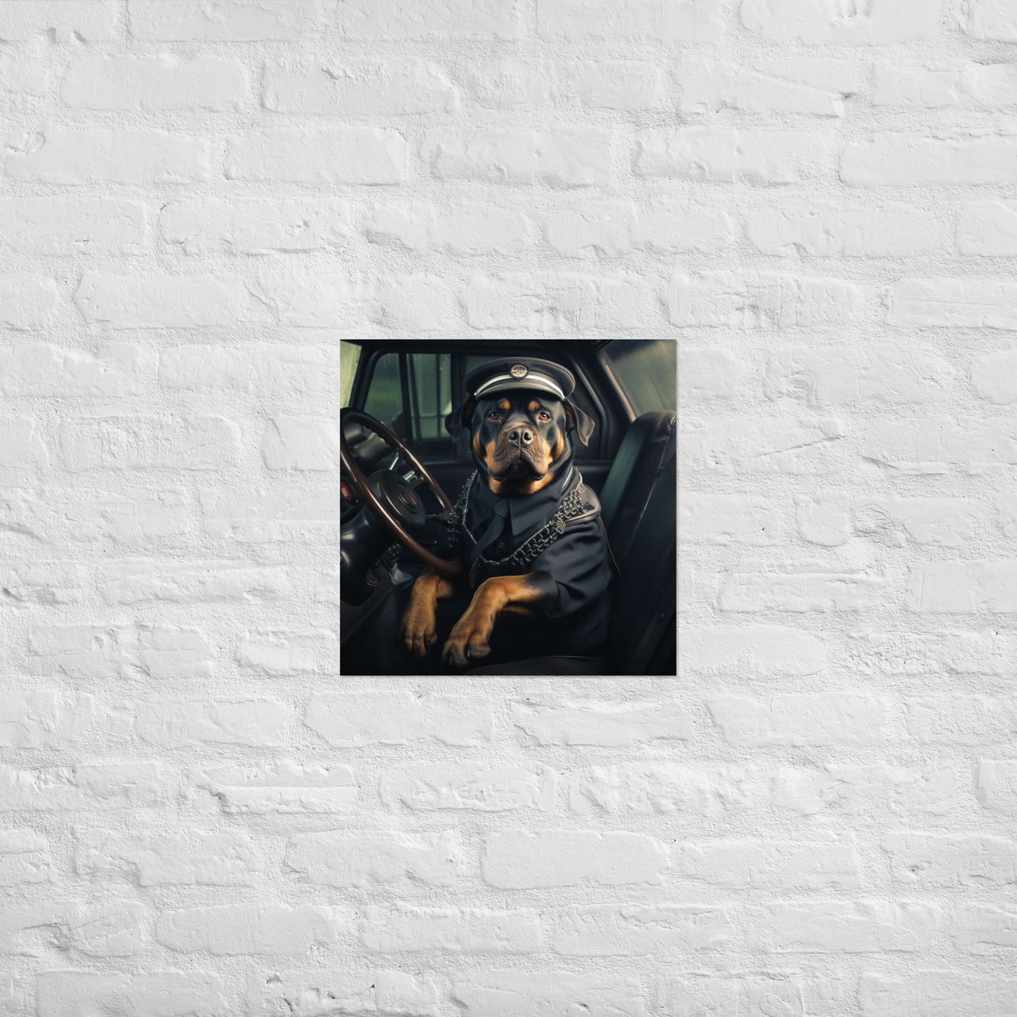 Rottweiler Bus Driver Poster