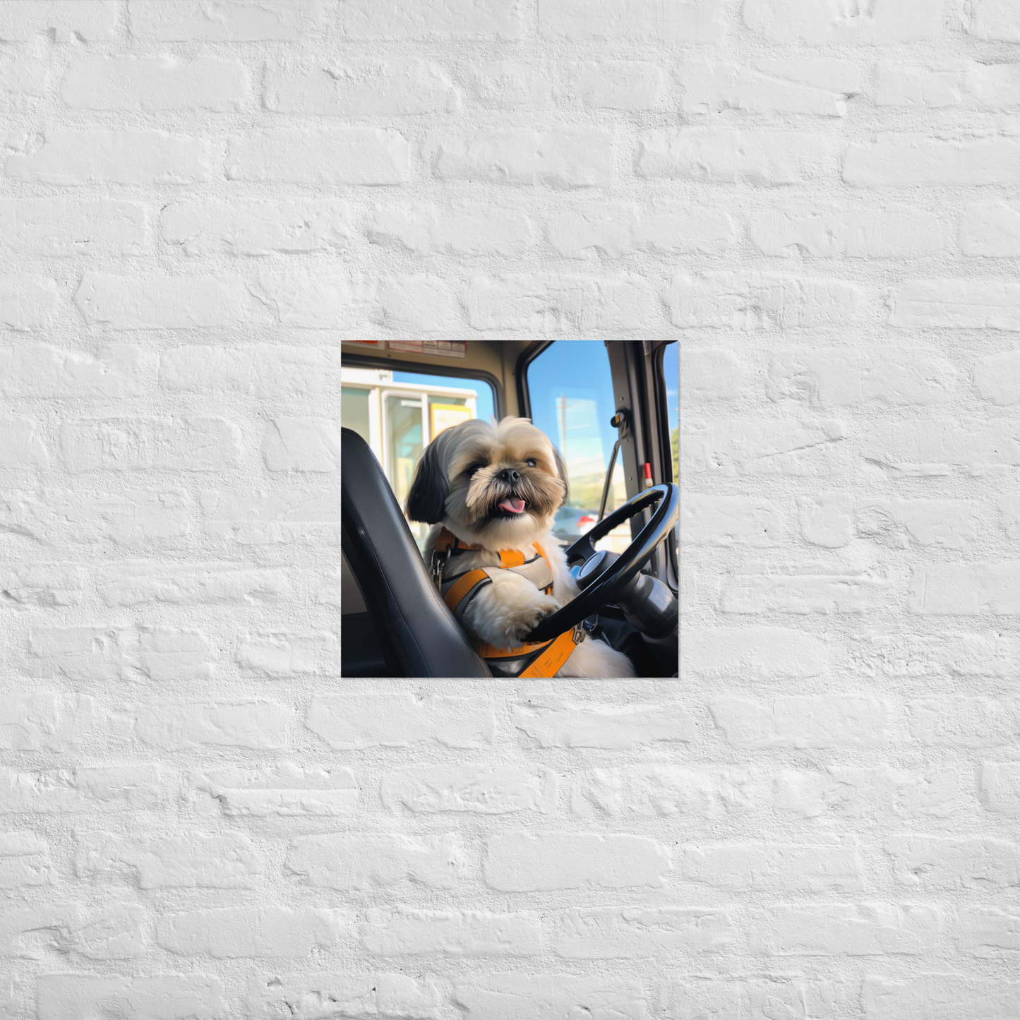 Shih Tzu Bus Driver Poster