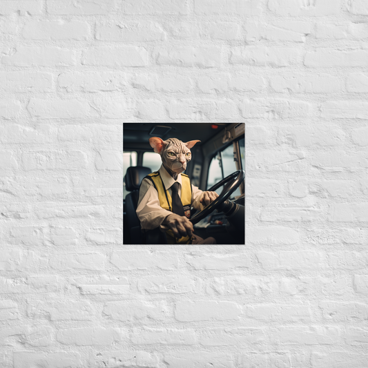 Sphynx Bus Driver Poster