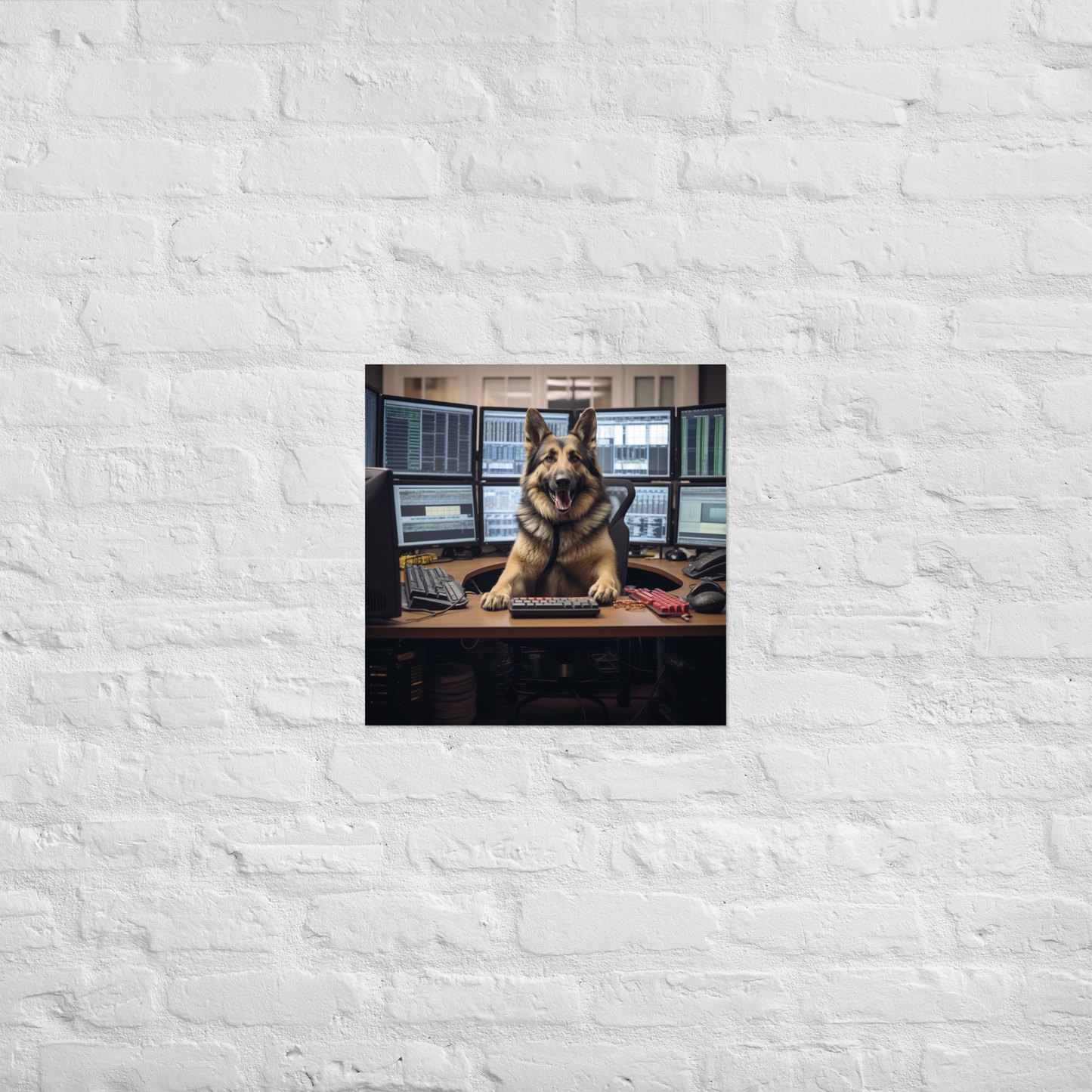 German Shepherd Stock Trader Poster