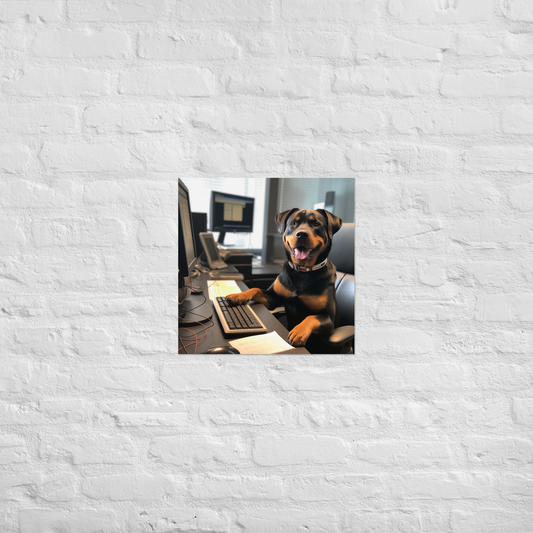 Rottweiler Stock Trader Poster