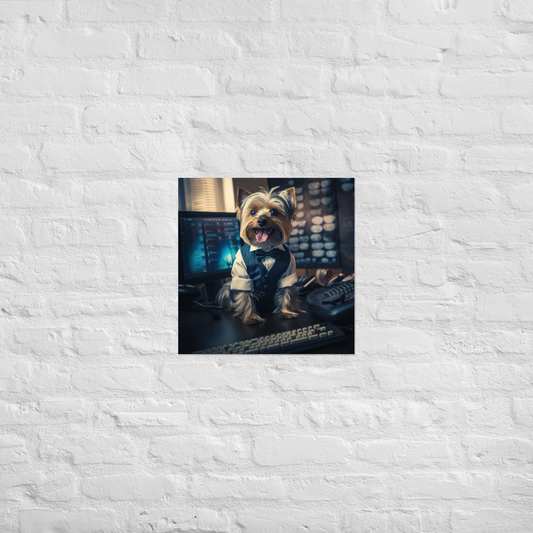 Yorkshire Terrier Stock Trader Poster