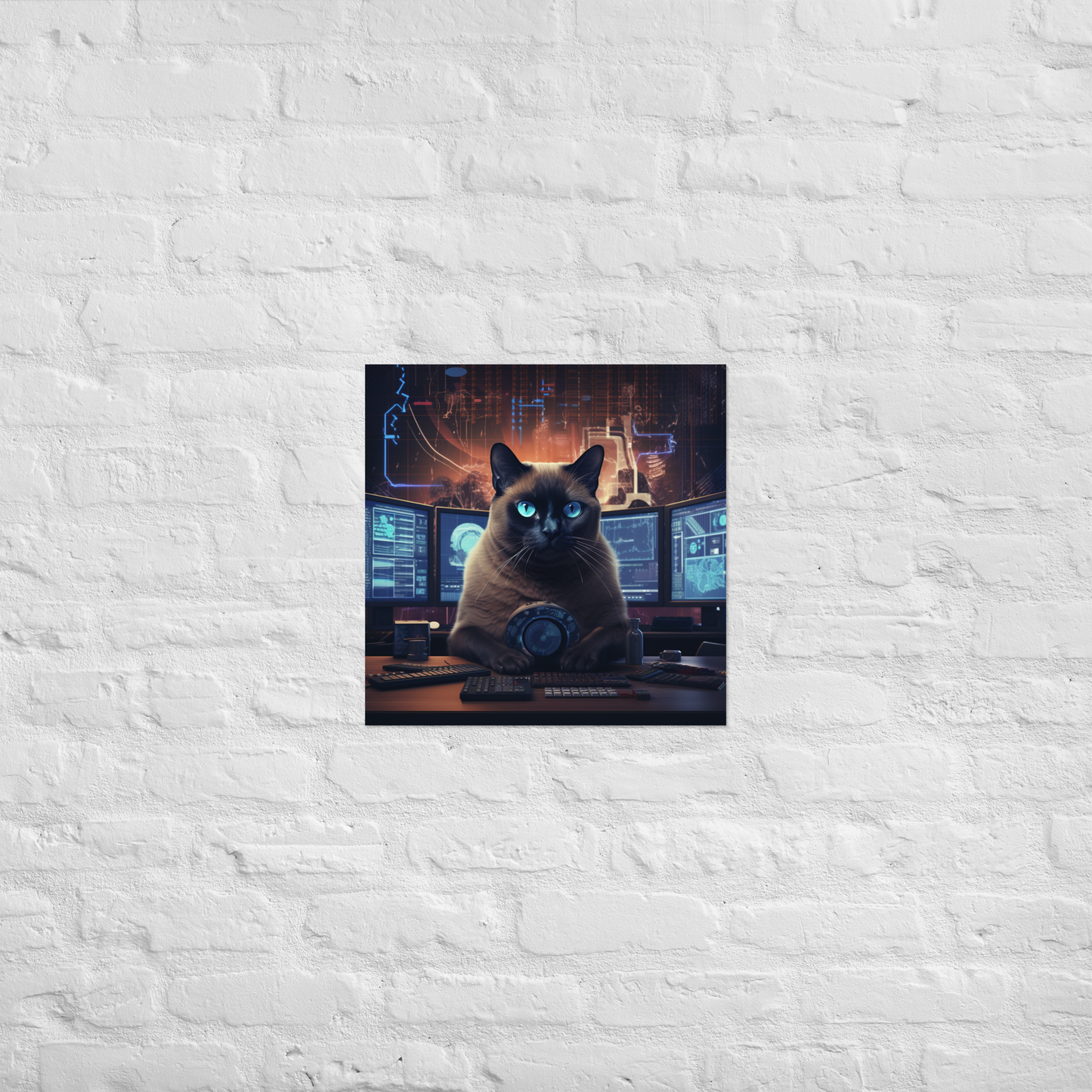 Siamese Stock Trader Poster