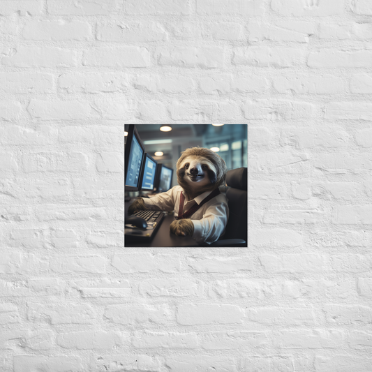 Sloth Stock Trader Poster