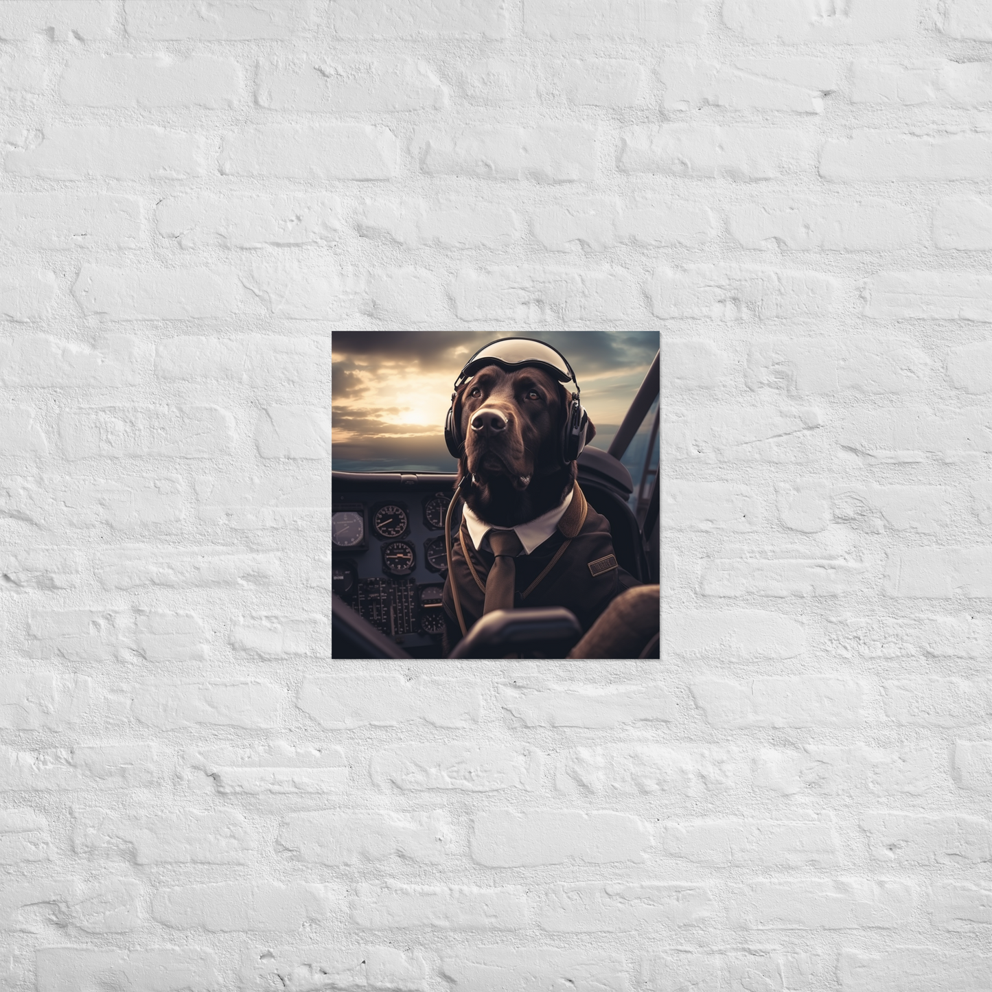 Labrador Retriever Air Force Officer Poster