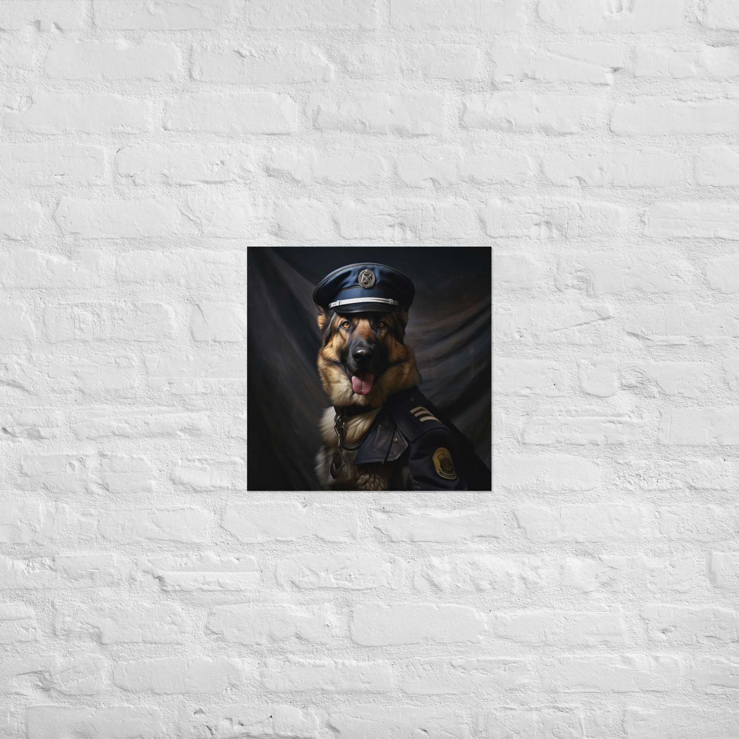 German Shepherd Air Force Officer Poster