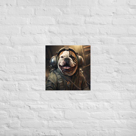 Bulldog Air Force Officer Poster
