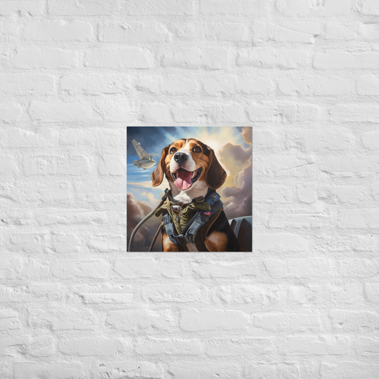 Beagle Air Force Officer Poster
