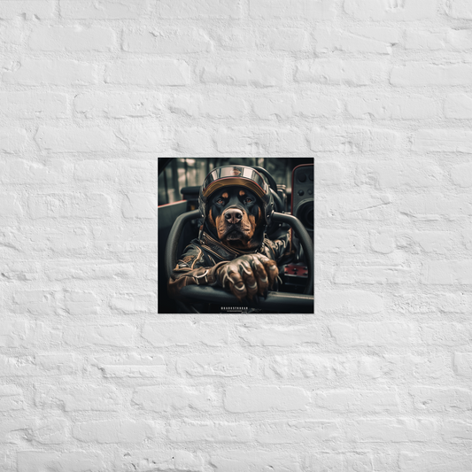 Rottweiler Air Force Officer Poster
