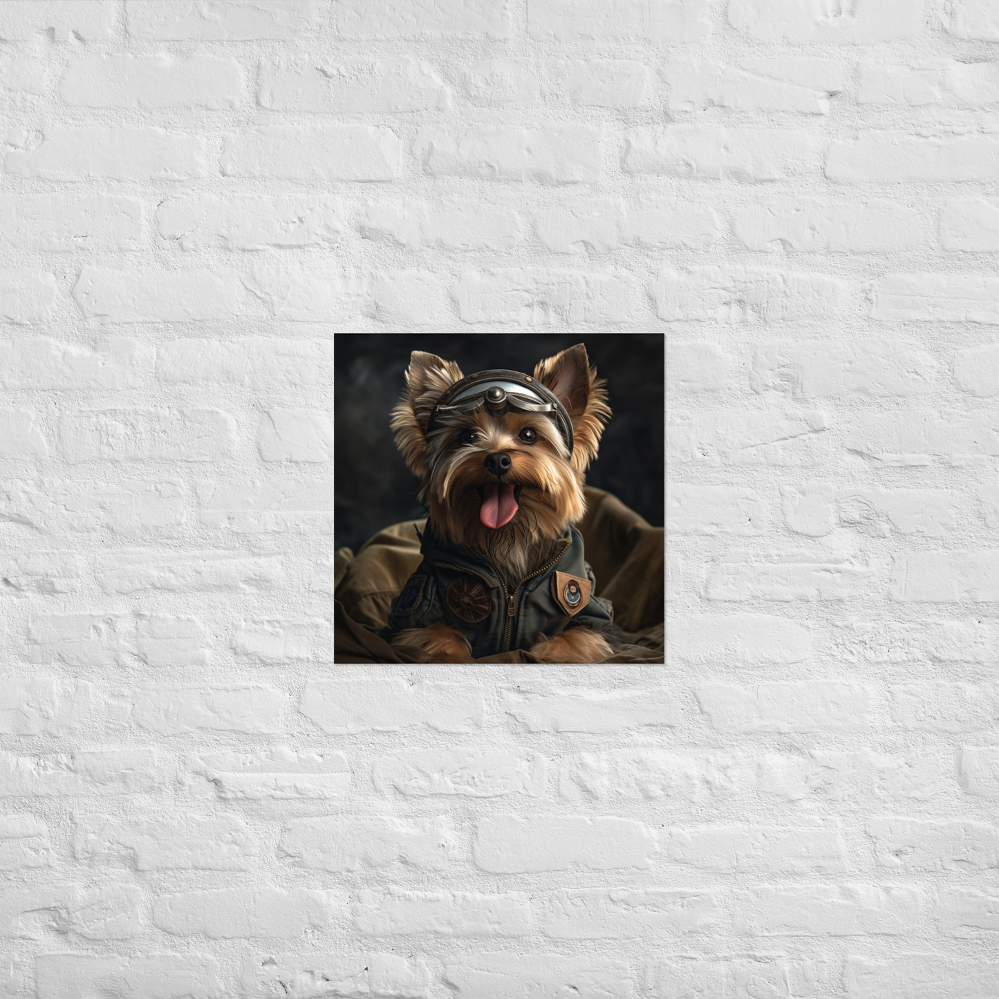 Yorkshire Terrier Air Force Officer Poster