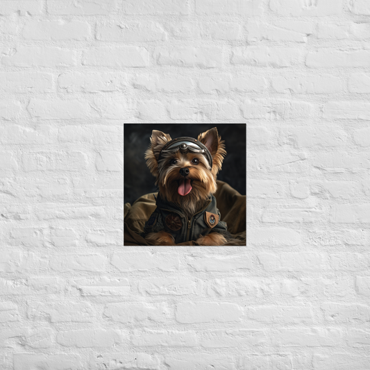 Yorkshire Terrier Air Force Officer Poster