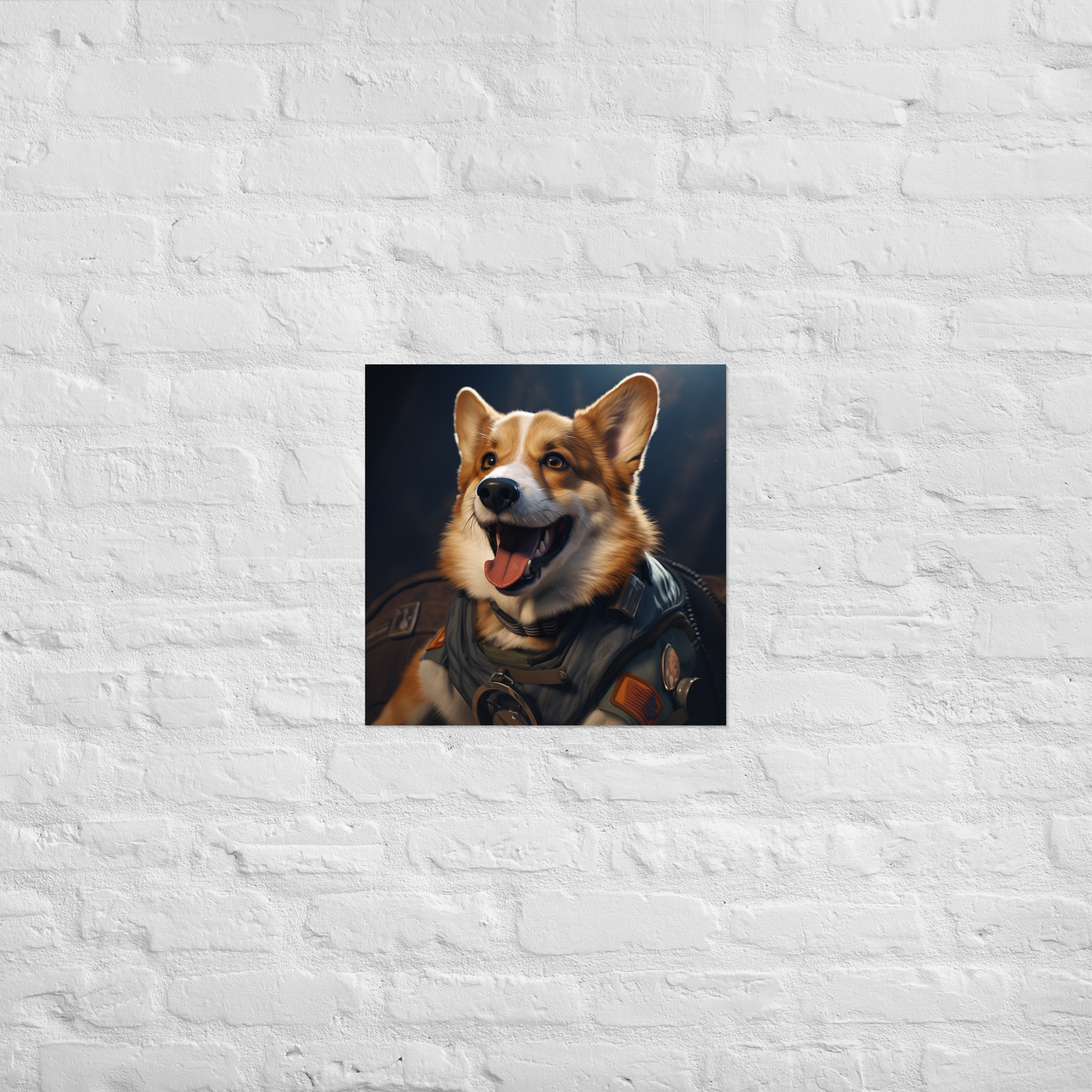 Pembroke Welsh Corgi Air Force Officer Poster