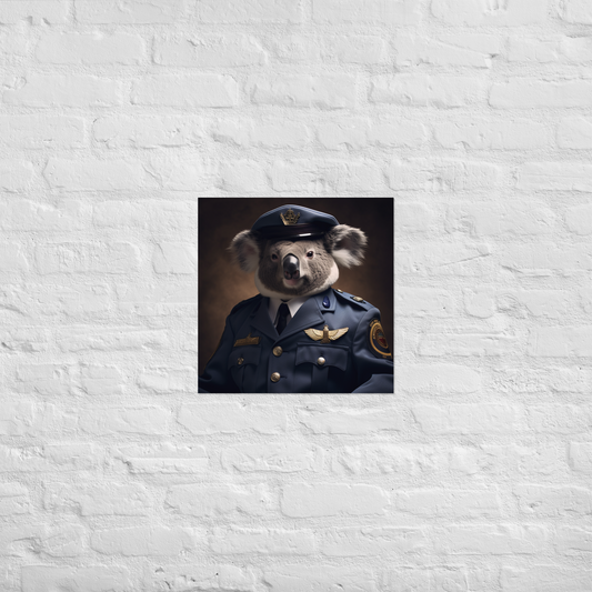 Koala Air Force Officer Poster