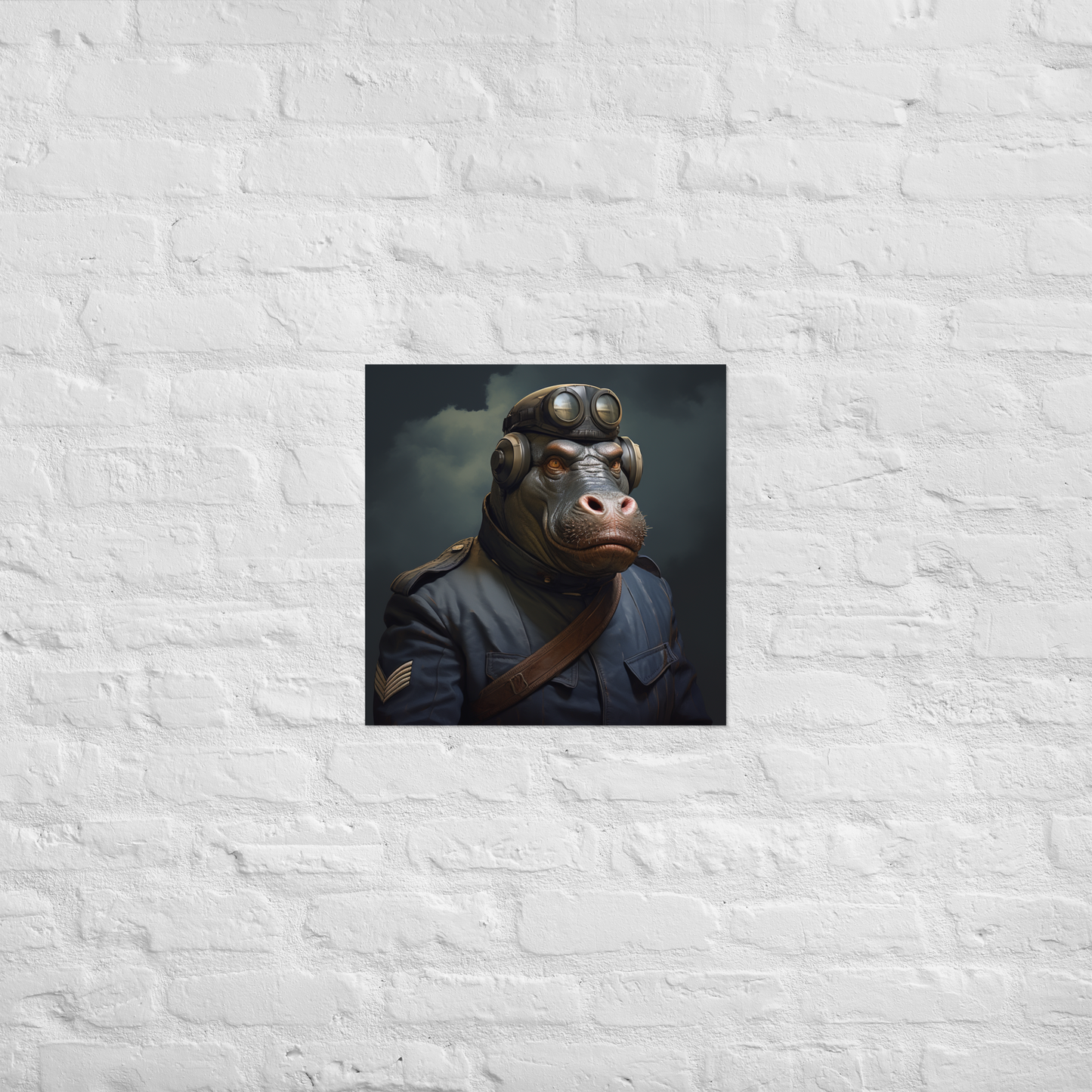 Hippo Air Force Officer Poster