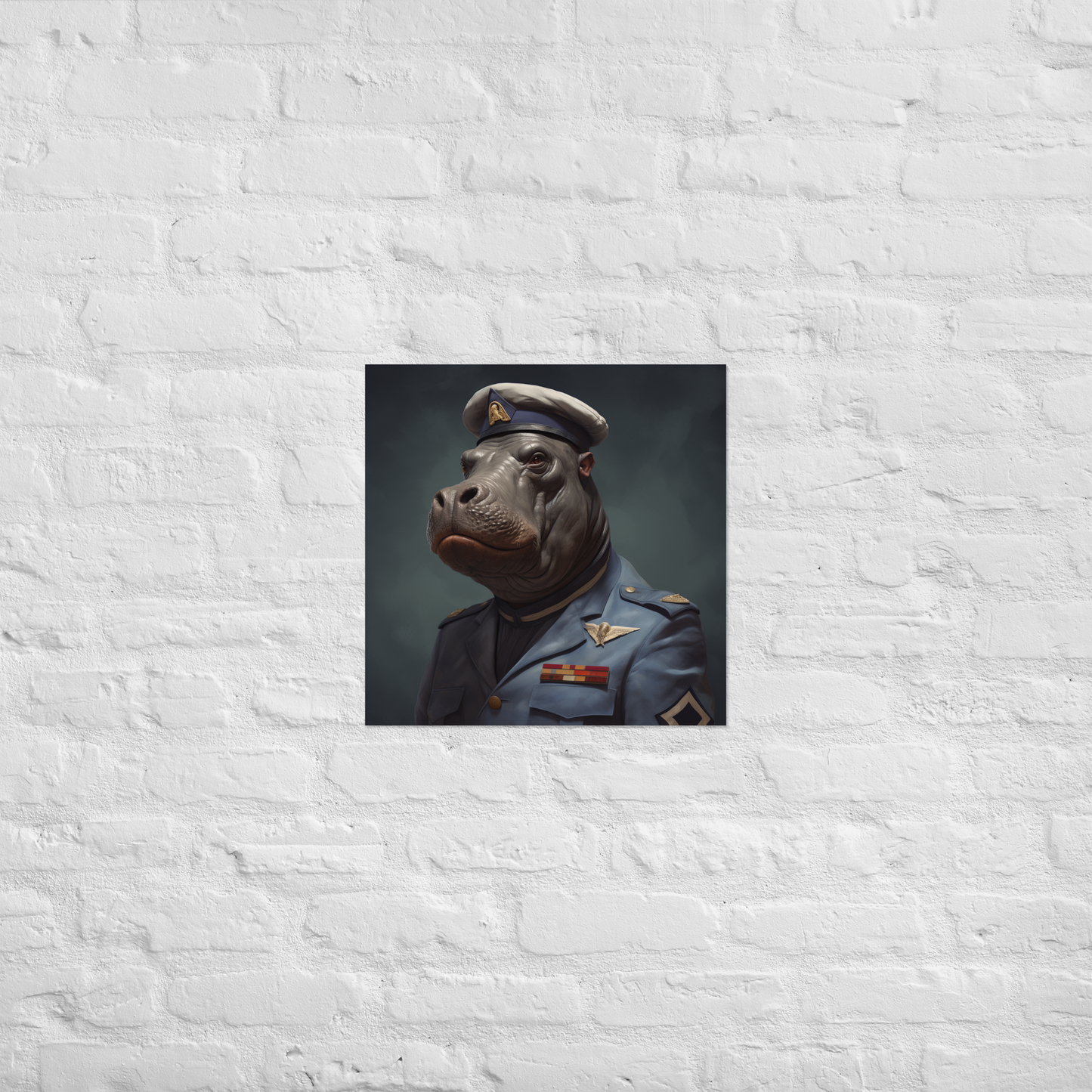 Hippo Air Force Officer Poster