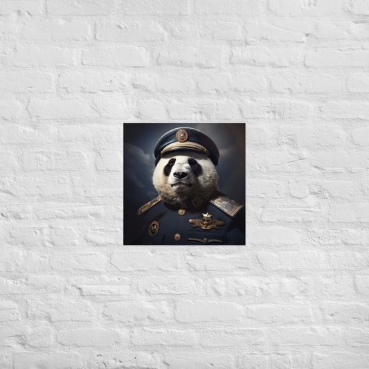 Panda Air Force Officer Poster