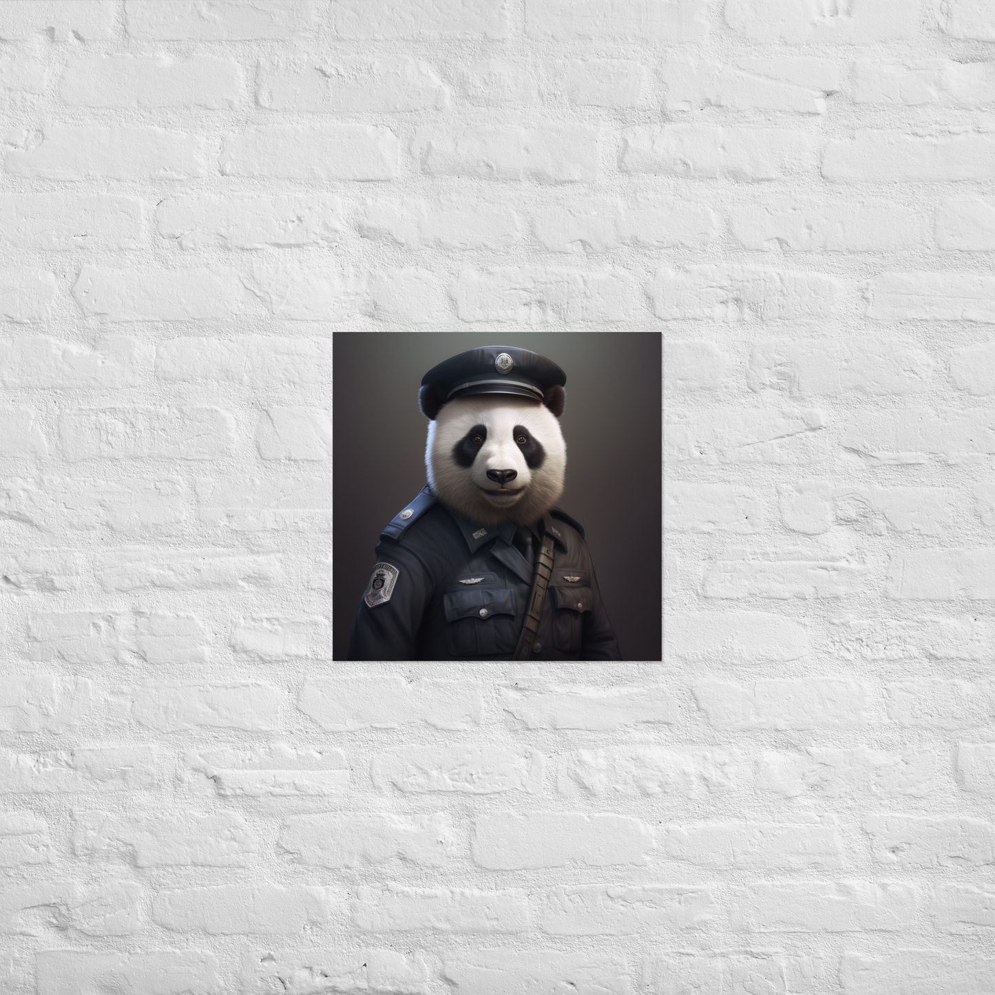 Panda Air Force Officer Poster