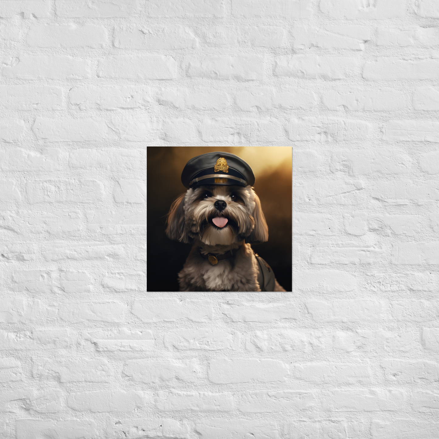 Shih Tzu Airline Pilot Poster