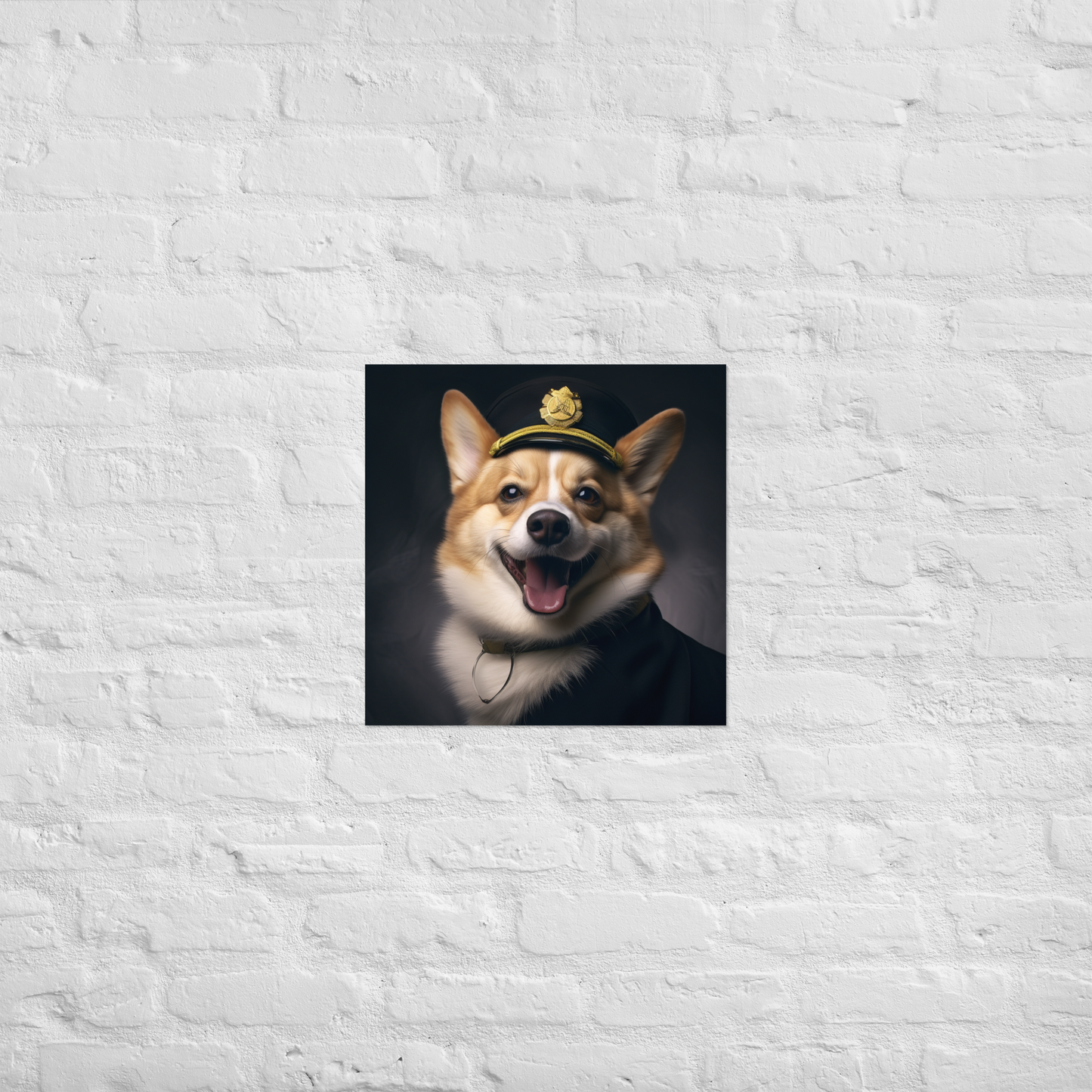 Pembroke Welsh Corgi Airline Pilot Poster