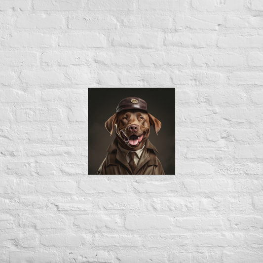 Labrador Retriever Detective Poster