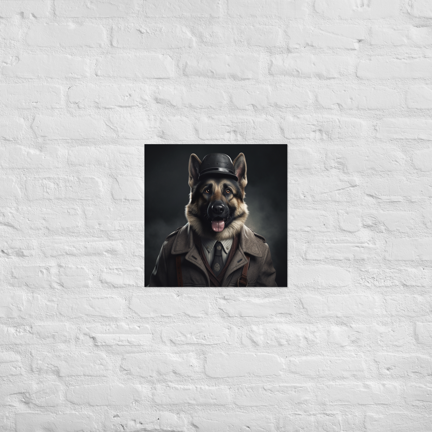 German Shepherd Detective Poster