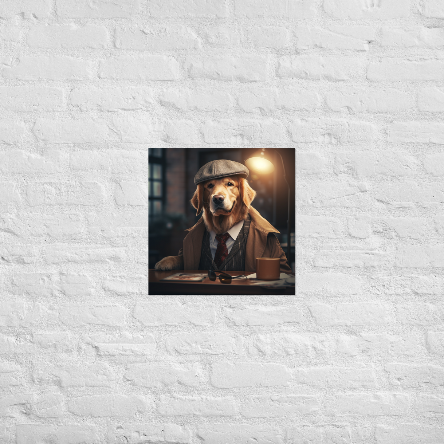 Golden Retriever Detective Poster