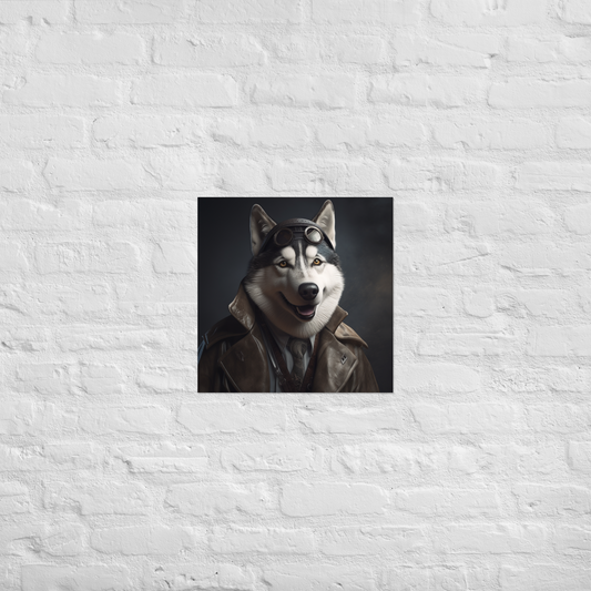 Siberian Husky Detective Poster