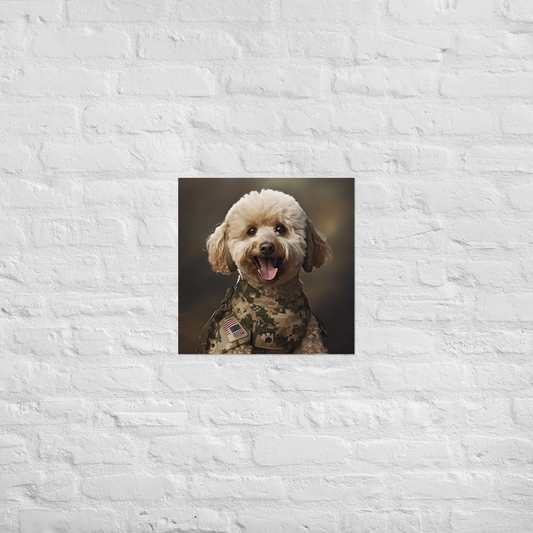 Poodle Military Person Poster