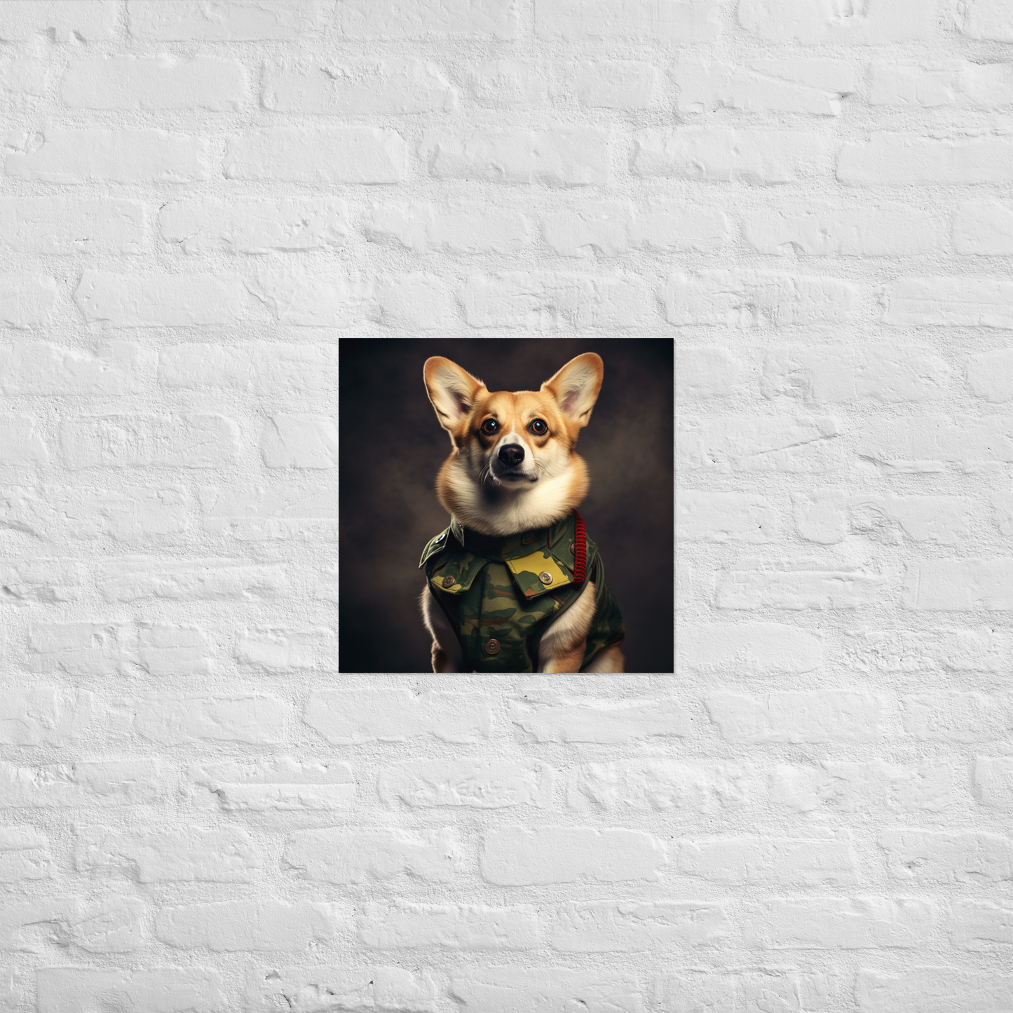 Pembroke Welsh Corgi Military Person Poster