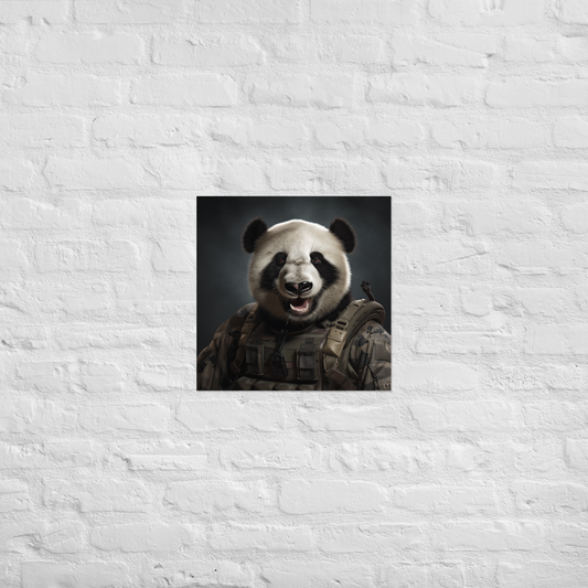Panda Military Person Poster