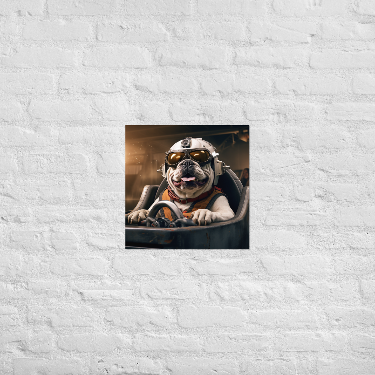 Bulldog F1 Car Driver Poster