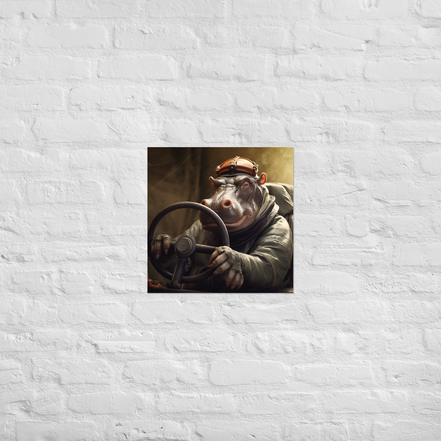 Hippo F1 Car Driver Poster