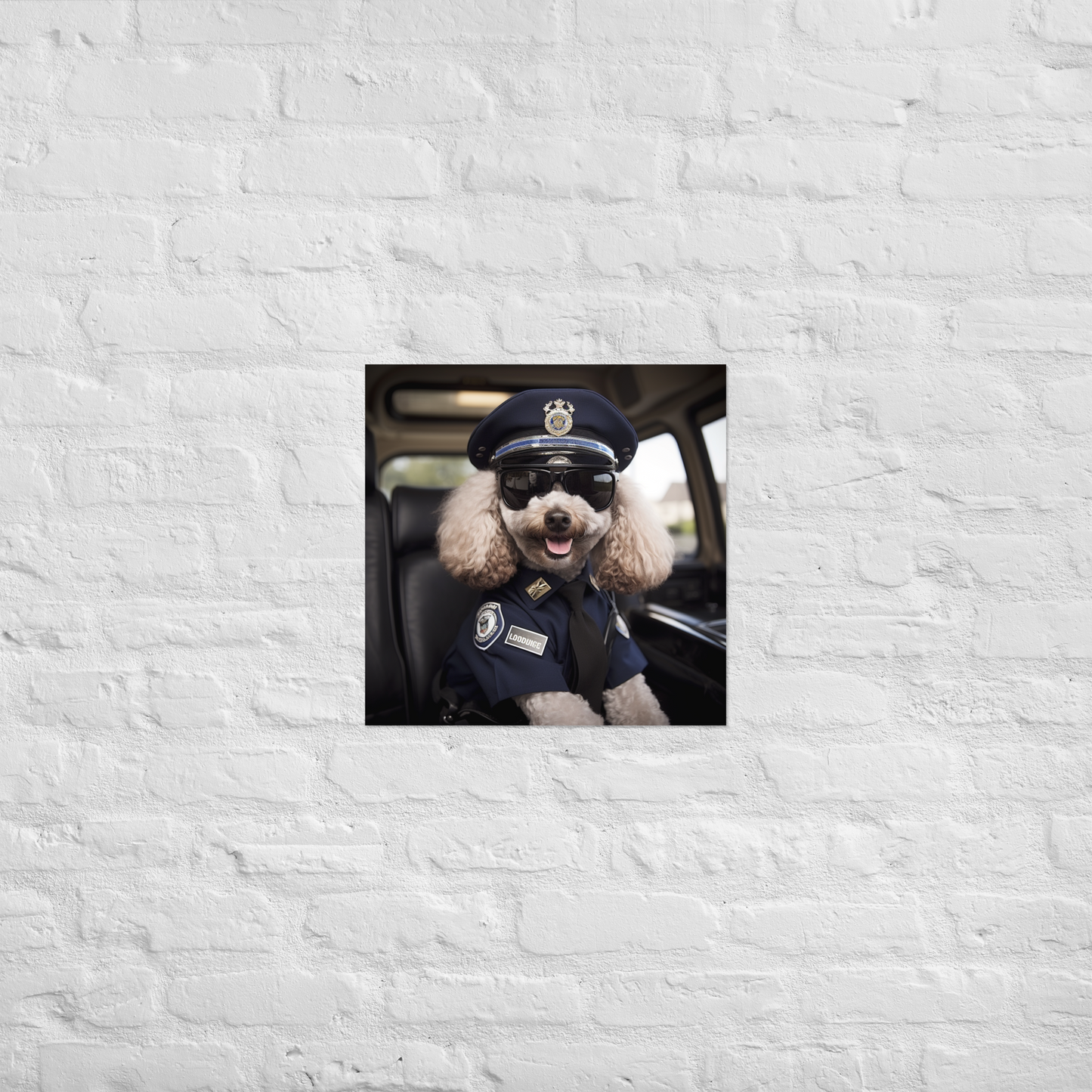 Poodle Police Officer Poster